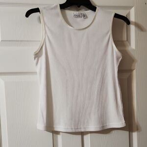 Kim Rogers Women's White Ribbed Tank Top